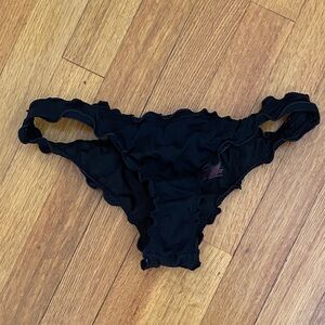 Victoria's Secret Black Ruffle Bikini Bottom